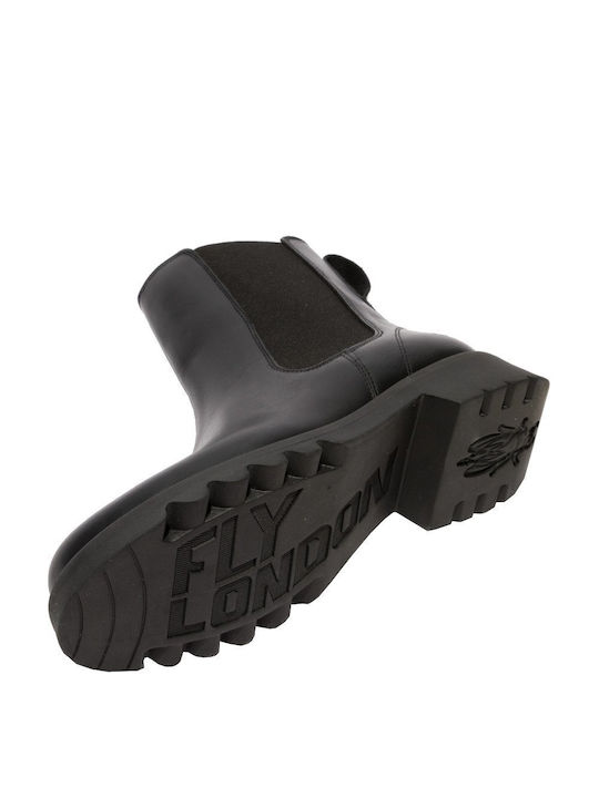 Fly London Piele Ghete dama Negru