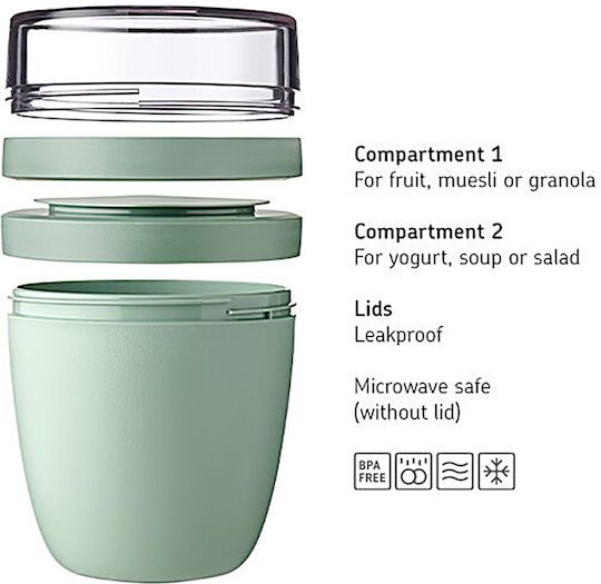 Mepal Δοχείο Φαγητού Μαύρο 500ml