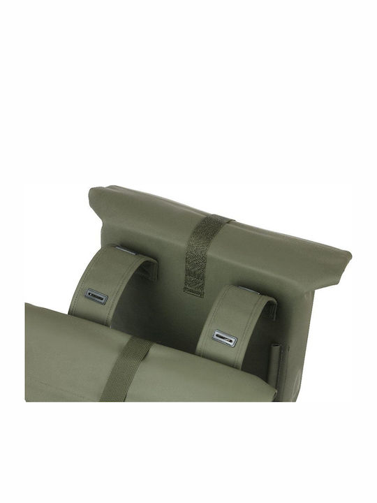 Basil Double Bicycle Rack Bag Green