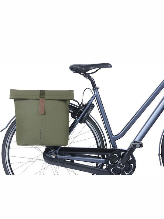 Basil Double Bicycle Rack Bag Green