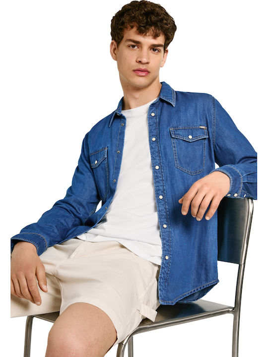 Long-sleeved Denim Shirt Denim