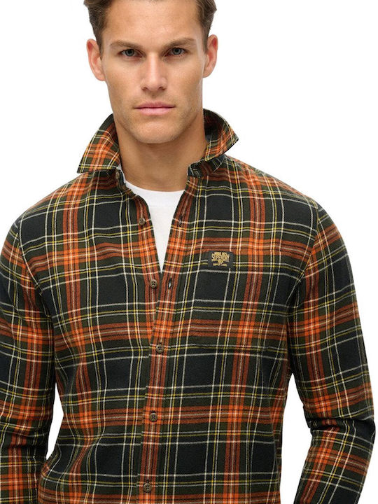 Lumberjack Long Sleeve Cotton Shirt Regular Fit Checked Black