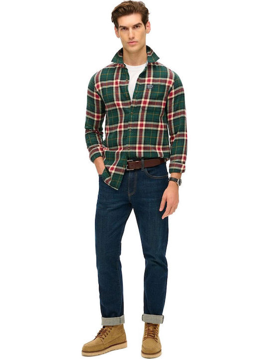 Lumberjack Langärmlig Baumwolle Hemd Geprüft Oregon Check Green