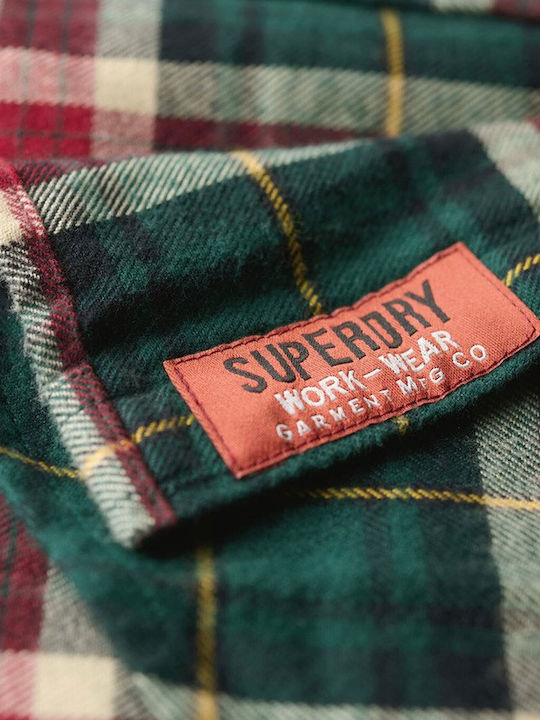 Lumberjack Langärmlig Baumwolle Hemd Geprüft Oregon Check Green