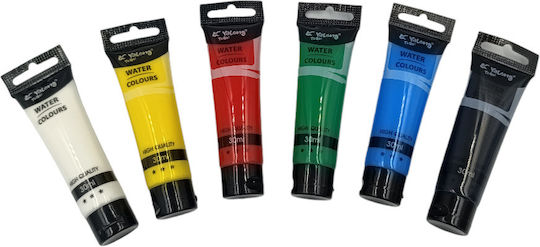 Yalong Aquarellfarbenset Bunte 30ml 6Stück