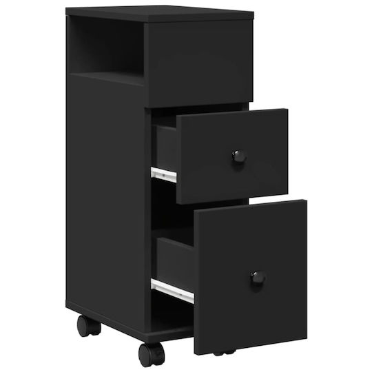 vidaXL Cabinet de baie L23xA33xÎ65cm Negru