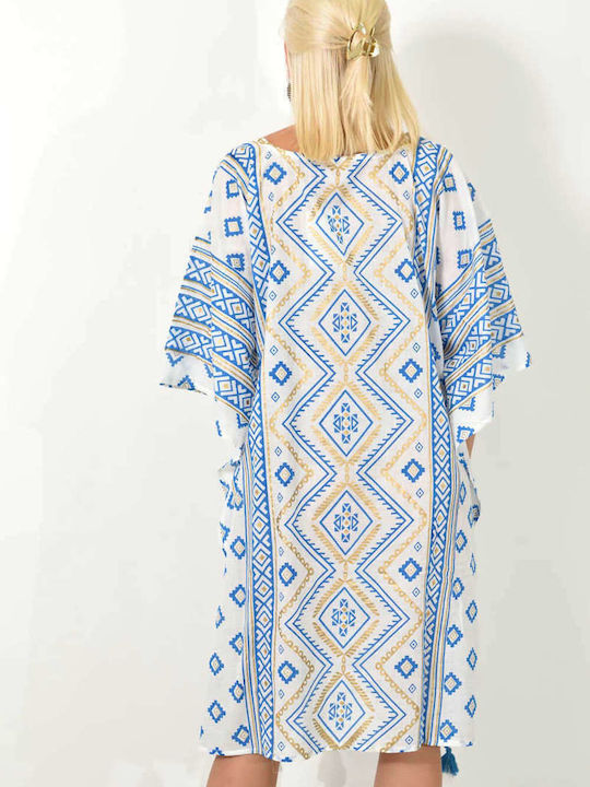 Potre Feminin Caftan de Plajă Blue