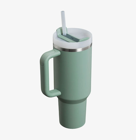 Stanley Quencher H2.O Handled Tumbler Thermos Stainless Steel BPA Free 1.18lt Shale with Straw and Handle