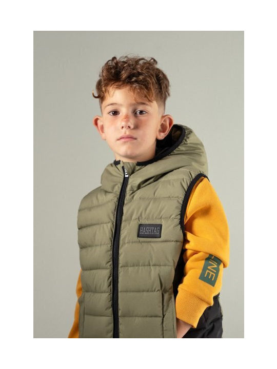 Hashtag Kids Casual Jacket Sleeveless Haki