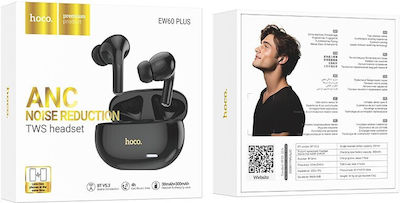 Hoco EW60 Plus Norman In-ear Bluetooth Handsfree Căști cu Carcasă de Încărcare Negrα