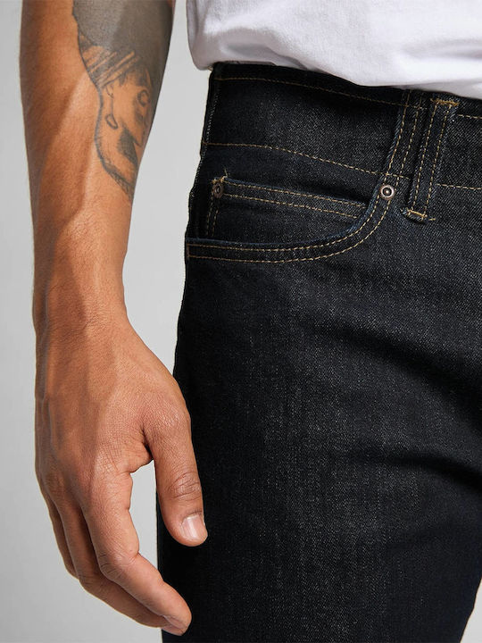 Fit Mvp Men's Jeans Pants Elastic Slim Fit Dark Blue
