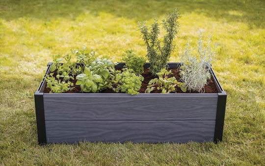 Keter Elevated Vegetable Garden Graphite Maple Trough 106 X 50 X 32cm