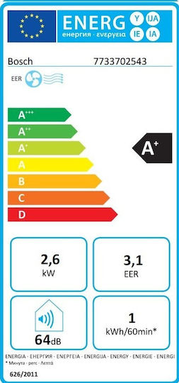 Bosch Cool 4000 Φορητό Κλιματιστικό 9000 BTU μόνο Ψύξης