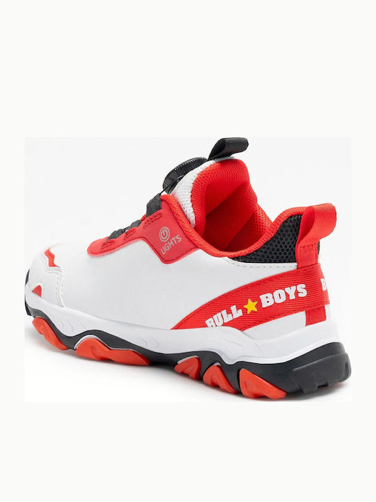 Kinder Sneakers mit Klettverschluss & Lichtern Weiß