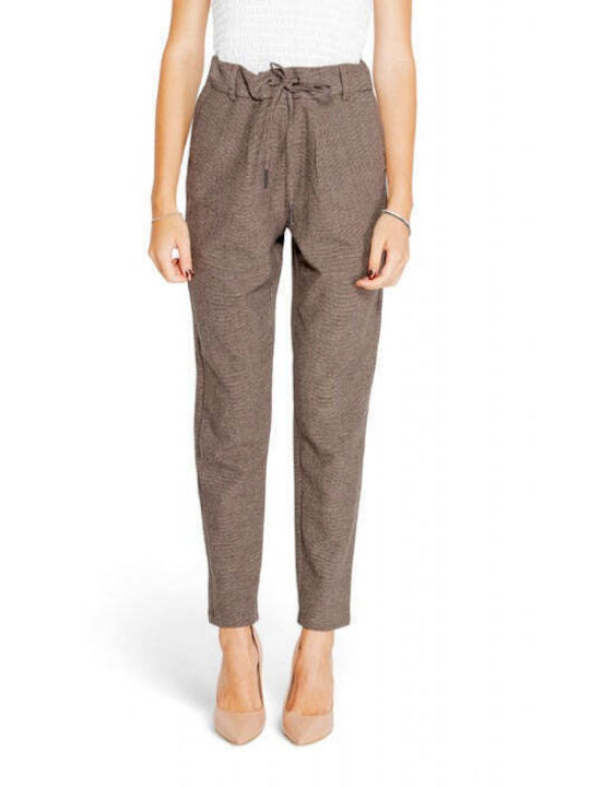 Only Women's Fabric Trousers Gray