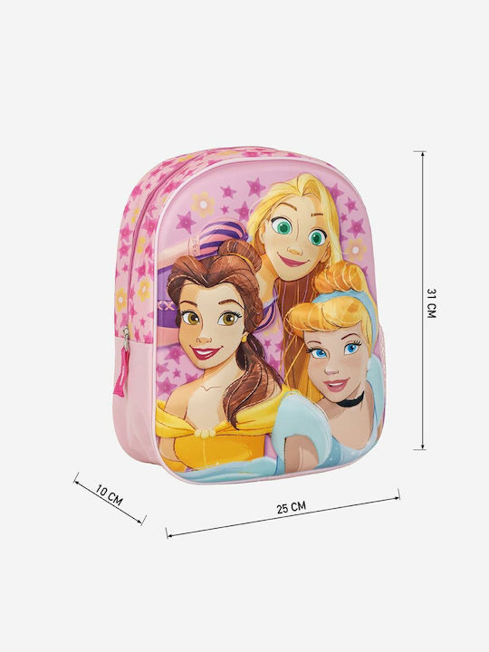 Disney Princess Pink School Bag 25 X 31 X 10 Cm