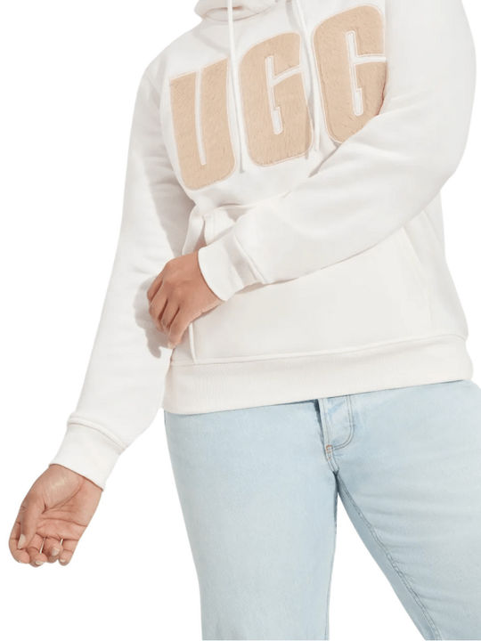 Rey Fuzzy Logo Γυναικείο Φούτερ με Κουκούλα Nimbus/sand