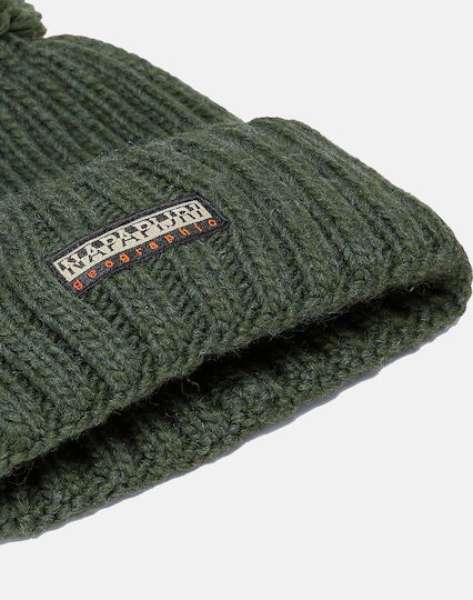 Fea 2 Beanie Beanie Knitted in Green color