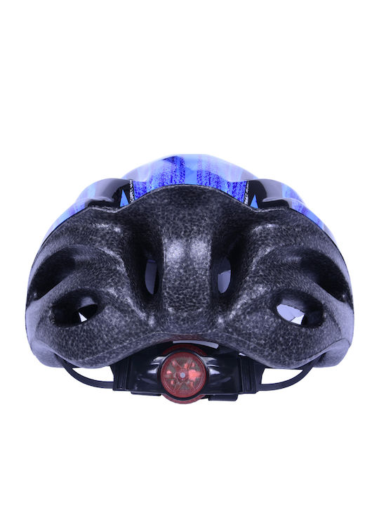 Athlopaidia Kids' Helmet for City Bike Black/Blue/White with LED Light