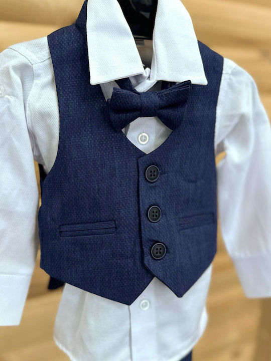 Extan Bebe Costum De Botez Albastru Marin