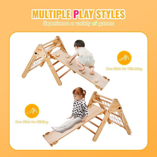 Vevor Kletterset für Kinder 4 in 1 mit Kletterfläche aus Holz