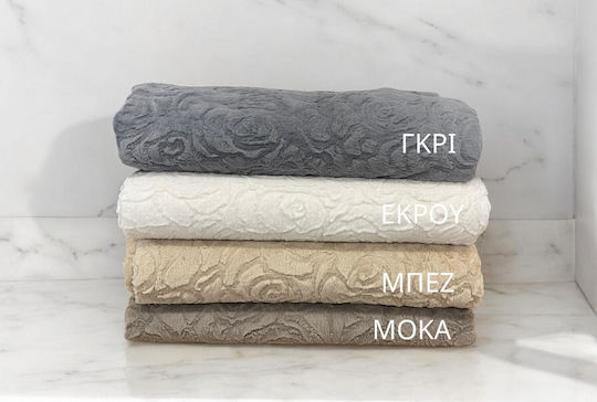 Linea Home Rossa Αντιολισθητικό Σετ Ριχτάρια 3τμχ Γούνινο Μπεζ