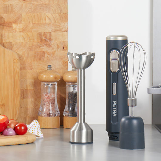 Petra Blender De Mână Cu Tijă Din Inox Gri
