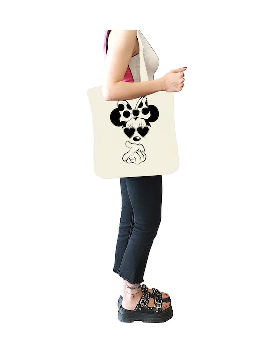 Pop Culture Shopping Bag Beige