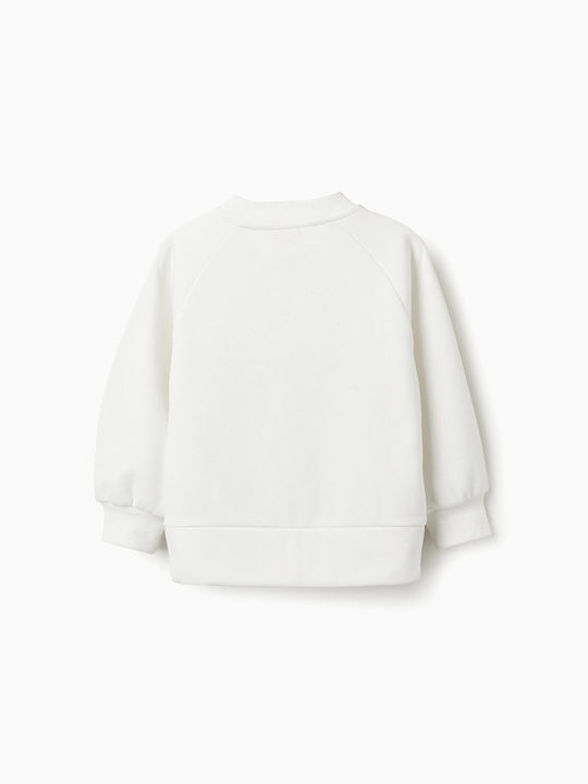 Zippy Fleece Kinder Sweatshirt white