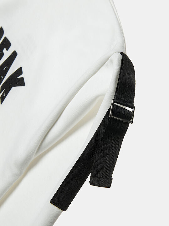 Kids Sweatshirt with Hood and Pockets Ecru Moovers