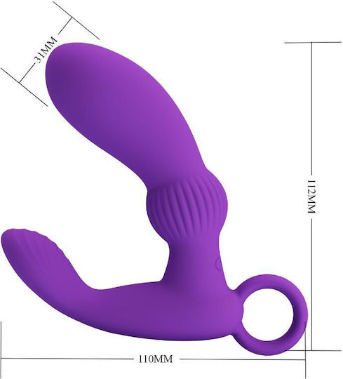 Pretty Love Prostate Massager Πρωκτικός Δονητής με Δυνατότητα Ασύρματης Λειτουργίας Μωβ