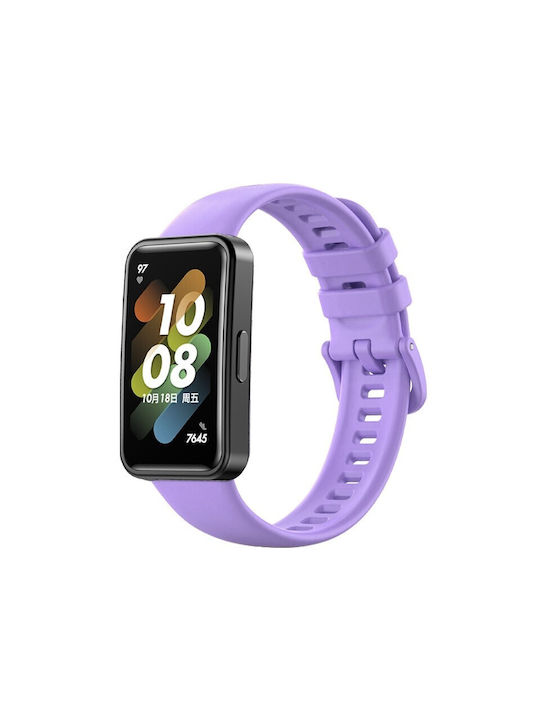 Best Accessories Silicon Strap Purple Huawei Band 8 Huawei Band 9