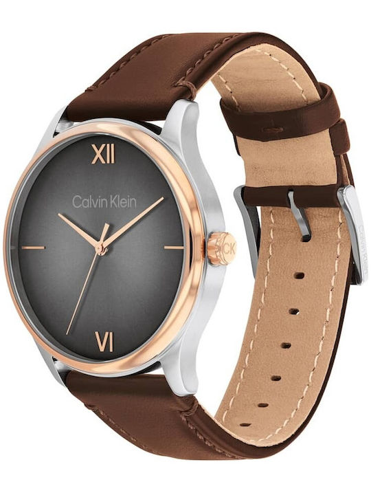 Calvin Klein Ascend Ρολόι Μπαταρίας με Δερμάτινο Λουράκι Calvin Klein Ascend Ρολόι Μπαταρίας με Δερμάτινο Λουράκι