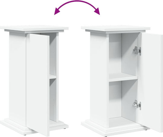 vidaXL Pflanzenständer Holz Weiß 31cmx30cmx60cmcm.