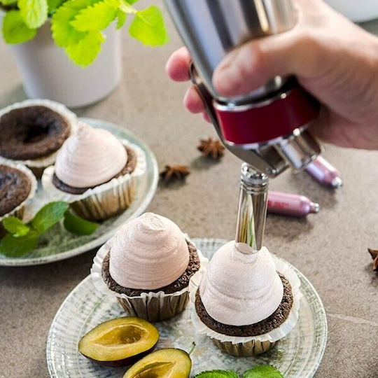 Stainless Steel Whipped Cream Dispenser Gourmet Isi Austria 1 Liter