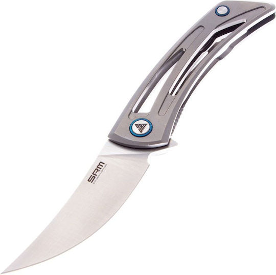 Сгъваем нож Srm Unicorn 7415-tz титаниева дръжка 154cm стомана