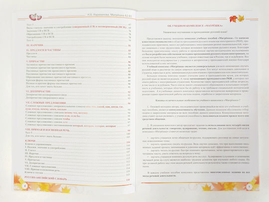 Matryoshka A2-b1. Basic Practical Course Of The Russian Language. Preparing For Tests. Textbook. Karavanova N. B.
