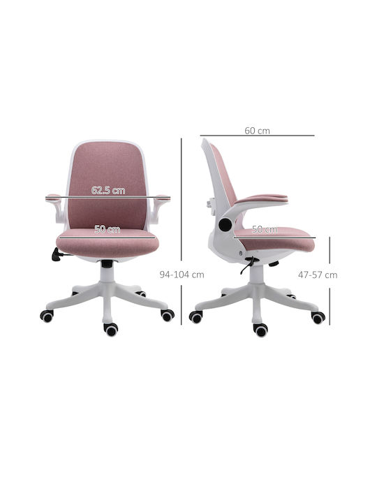 Vinsetto Bürostuhl mit Neigen Weiß und Rosa