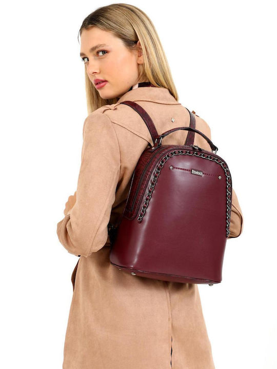 Doca Damen Tasche Rucksack Burgundisch