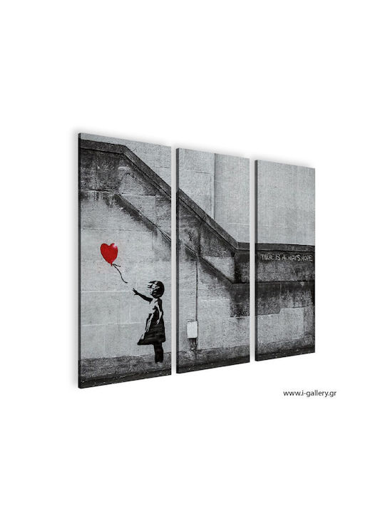 I-gallery There Is Always Τρίπτυχος Πίνακας σε Καμβά 130x130cm
