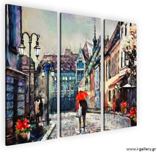 I-gallery Τρίπτυχος Πίνακας σε Καμβά 60x60cm