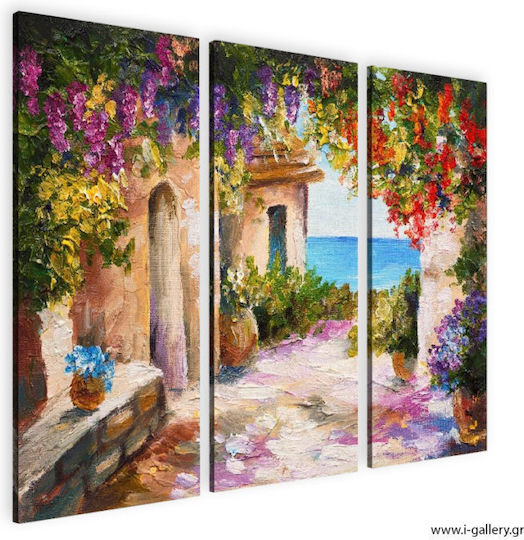 I-gallery Τρίπτυχος Πίνακας σε Καμβά 70x70cm