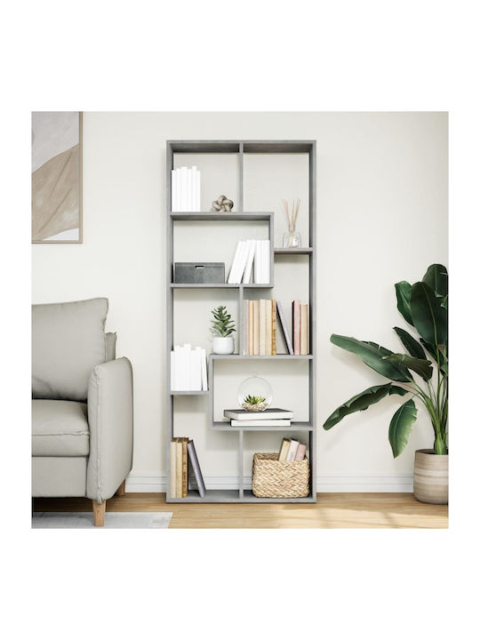 Bookcase Grey 67x25x161.5cm