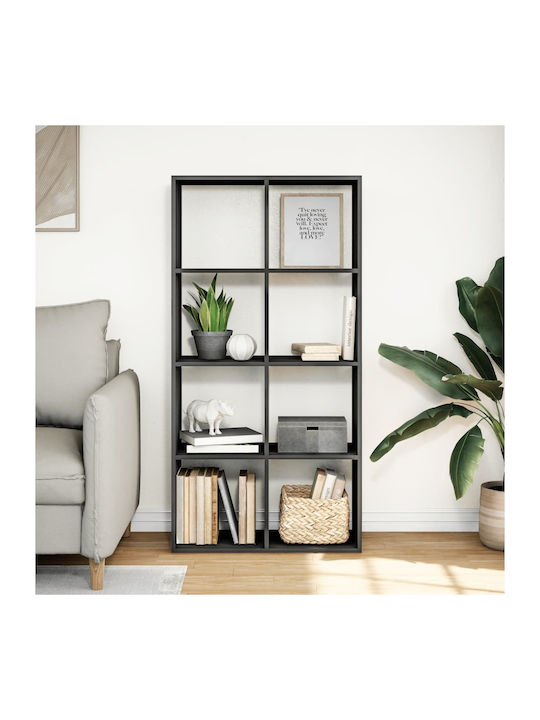 Bookcase Black 69.5x29x137.5cm