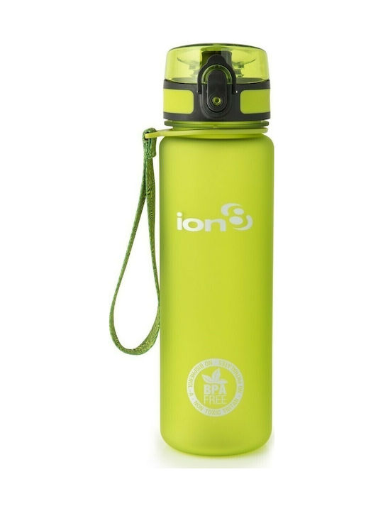 Ion8 Slim Water Bottle Plastic 600ml Green