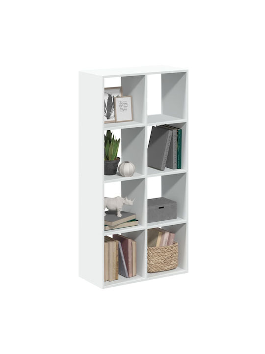White Bookcase 69.5x29x137.5cm