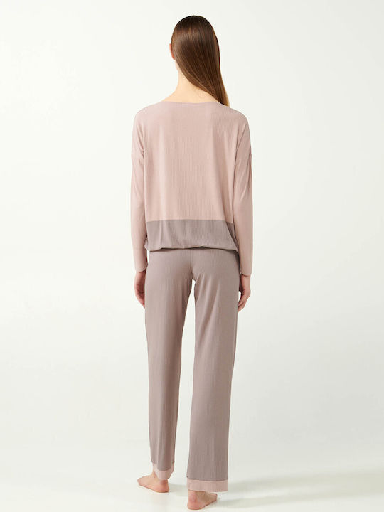 Vamp Winter Women's Pyjama Top Rose Dusty