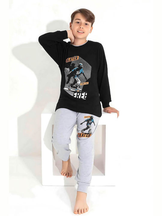 Esthisis Kids Pyjamas Winter Cotton BLACK