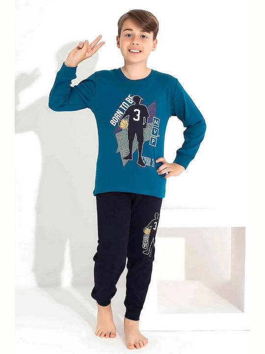 Esthisis Kids Pyjamas Winter Cotton PETROL