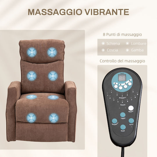 Relax Armchair Massage with Footstool Coffee 74.5x87.5x110cm